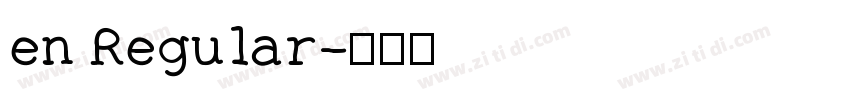 en Regular字体转换